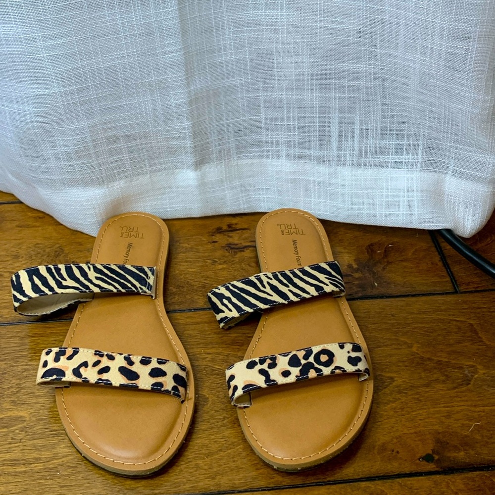 Time and Tru- animal print sandals